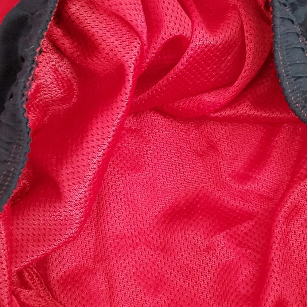 Nike Men Swimwear XXL Red Swim Trunks Logo Swoosh Embroidered